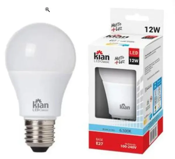 LAMPADA LED BULBO 12W 6500K - KIAN