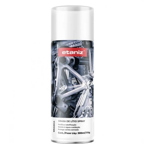 GRAXA SPRAY 300ML/170G LITIO BRANCA - ETANIZ