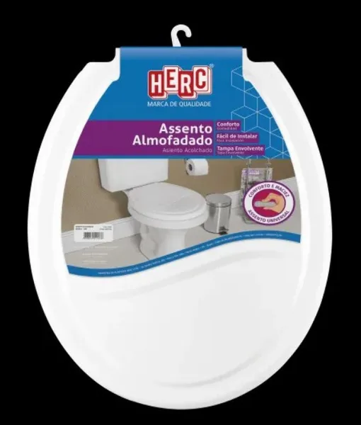 ASSENTO ALMOFADADO OVAL UNIVERSAL BRANCO - HERC