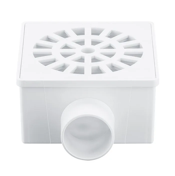RALO QUADRADO SIFONADO BRANCO 100MM - HERC