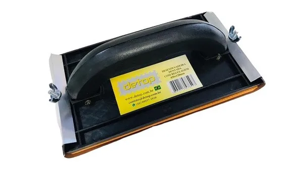 LIXADEIRA PLASTICA PRETA C/ EVA 23X13CM - DETOP