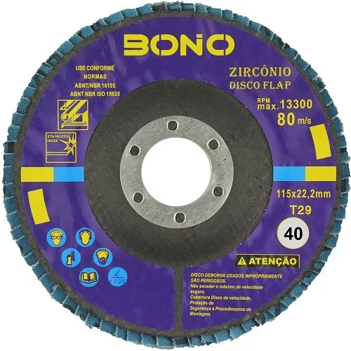 DISCO FLAP CONICO 4.1/2'' G. 40 - BONO