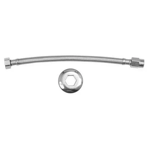 ENGATE CROMADO FLEXIVEL MALHA INOX TRANC. 40CM - ULTRA METAIS
