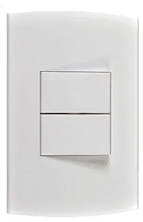 PEE ALFA CJ. 2 INTERRUPTOR PARALELO C/ PLACA BRANCO