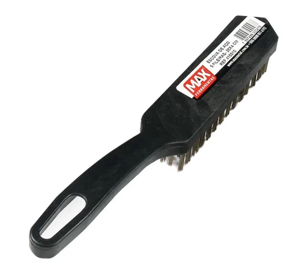 ESCOVA ACO C/ CABO PLASTICO C/ 4 FILEIRAS - MAX