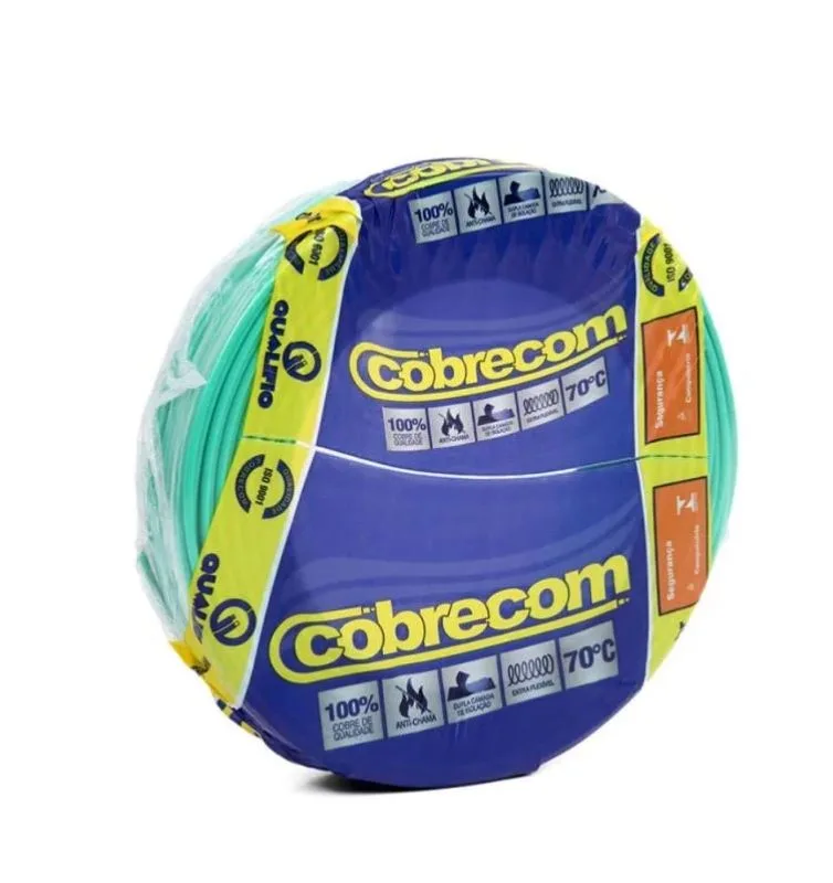 CABO FLEXIVEL ROLO C/ 100M 10,00MM VERDE - COBRECOM