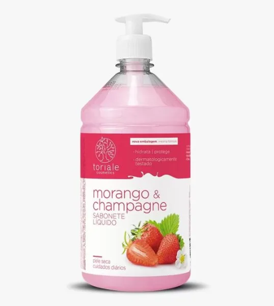 SABONETE LIQUIDO MORANGO CHAMPANHE 1 L TORIALE - QUIMICA LOURENCI