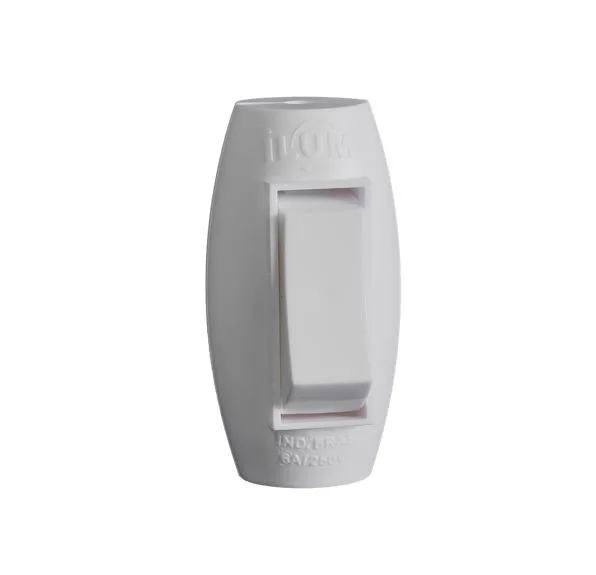 ILUMI MEIO CORDAO C/ 1 INTERRUPTOR SIMPLES 6A BRANCO