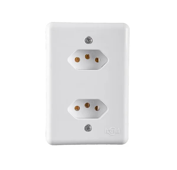 ILUMI CJ. 2 TOMADAS 2P+T 20A SEPARADAS MONOBLOCO BRANCO - STYLUS