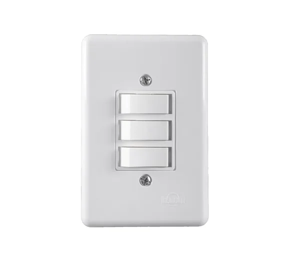 ILUMI CJ. 3 INTERRUPTOR SIMPLES 6A BRANCO - STYLUS