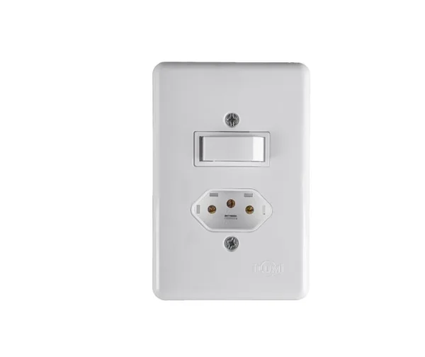 ILUMI CJ. 1 INTERRUPTOR SIMPLES 6A + 1 TOMADA 2P+T 10A BRANCO - STYLUS