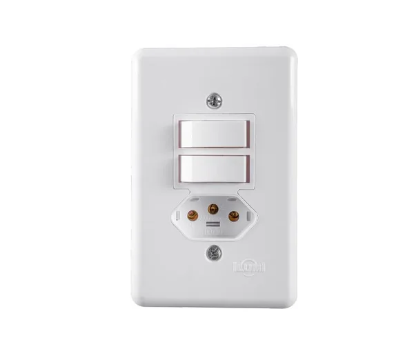 ILUMI CJ 2 INTERRUPTOR SIMPLES 6A C/ TOMADA 2P+T 10A - STYLUS