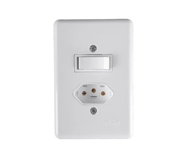 ILUMI CJ. 1 INTERRUPTOR PARALELO 6A + 1 TOMADA 2P+T 10A BRANCO - STYLUS