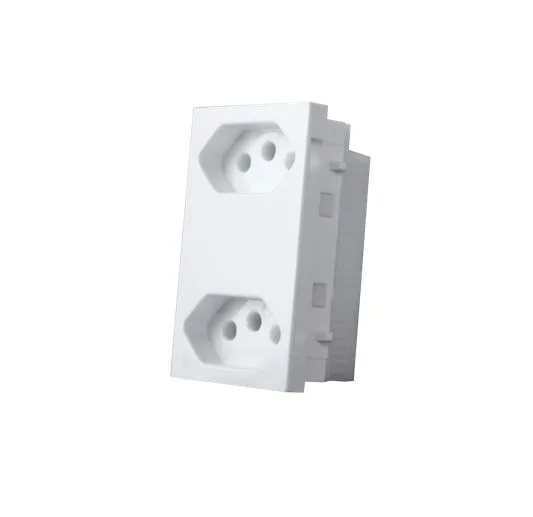ILUMI MODULO 2 TOMADA 2P+T 10A SEPARADO MONOBLOCO BRANCO - VIVAZ/MURANO