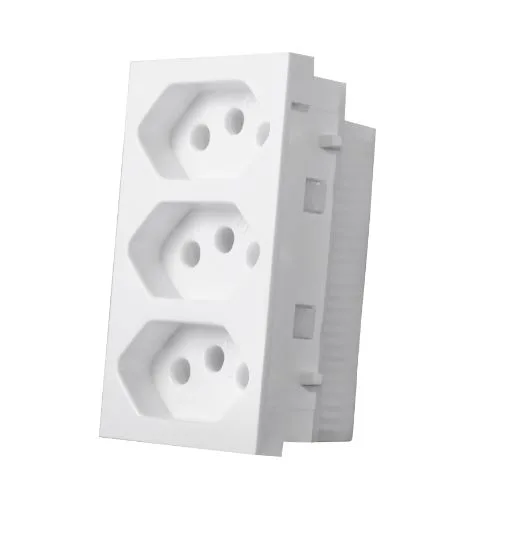 ILUMI MODULO 3 TOMADA 2P+T 10A MONOBLOCO BRANCO - VIVAZ/MURANO