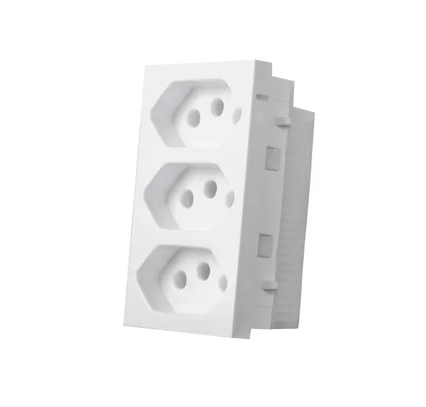 ILUMI MODULO 3 TOMADA 2P+T 20A MONOBLOCO BRANCO - VIVAZ/MURANO