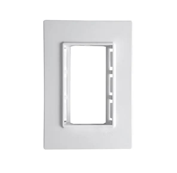 ILUMI PLACA 4X2 P/ 3 MODULOS C/ SUPORTE BRANCO - VIVAZ
