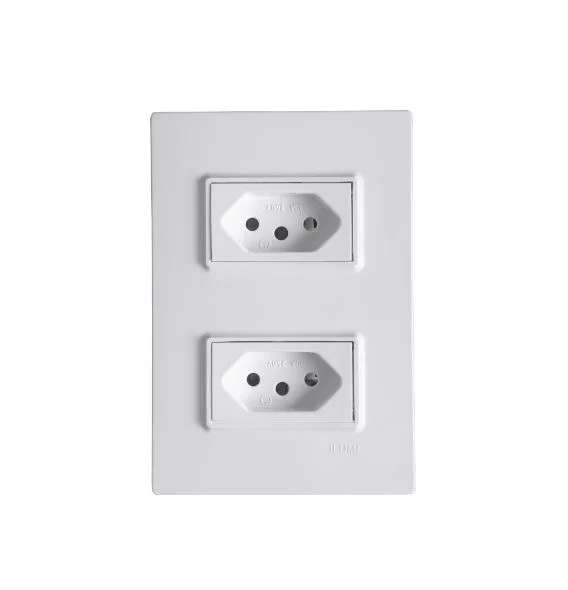 ILUMI CJ. 2 TOMADAS 2P+T 10A MONOBLOCO BRANCO - VIVAZ