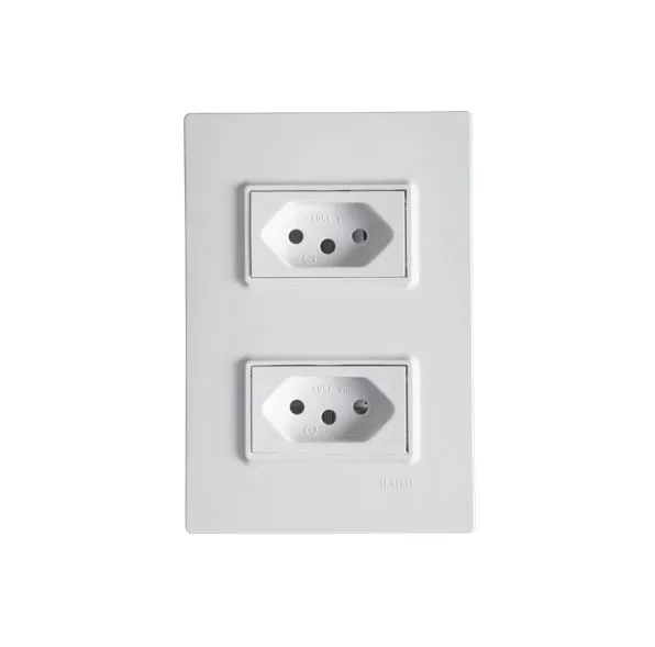 ILUMI CJ. 2 TOMADAS 2P+T 20A SEPARADAS MONOBLOCO BRANCO - VIVAZ