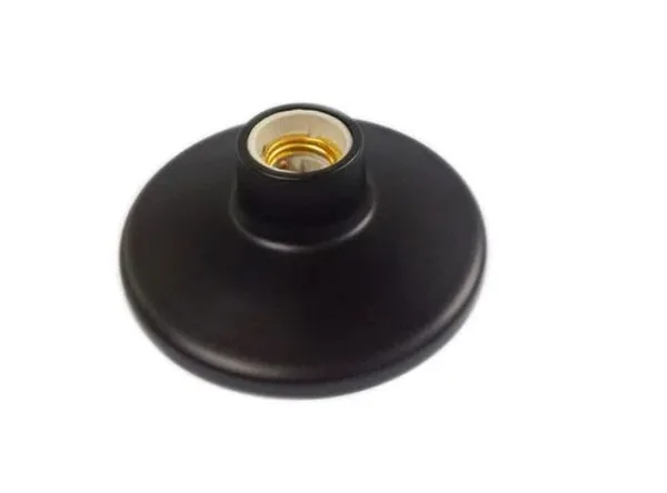 PLAFON C/ SOQUETE PORCELANA PRETO - REUE
