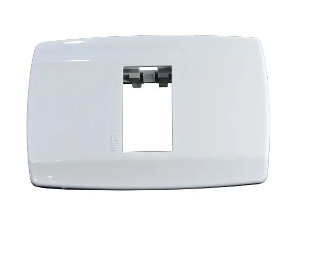 ILUMI PLACA C/ 1 MODULO C/ SUPORTE RETANGULAR BRANCO - PT MOVEIS