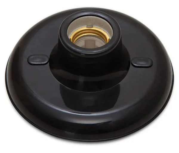 ILUMI PLAFON C/ SOQUETE PORCELANA 100W PRETO