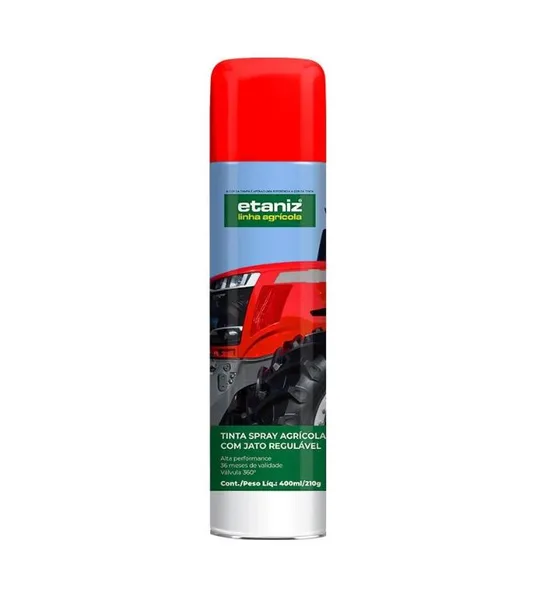 TINTA SPRAY ETANIZ AGRICOLA 400ML - VERMELHO CASE