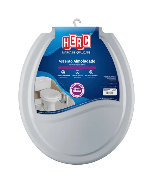 ASSENTO ALMOFADADO OVAL UNIVERSAL - HERC Cinza-Escuro