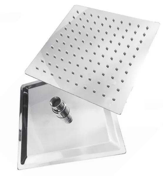 DUCHA QUADRADA INOX 20 X 20CM ACO 304 S/ BRAÇO - ULTRA METAIS