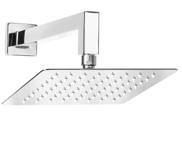 DUCHA QUADRADA INOX 20 X 20CM ACO 201 S/ BRAÇO - ULTRA METAIS