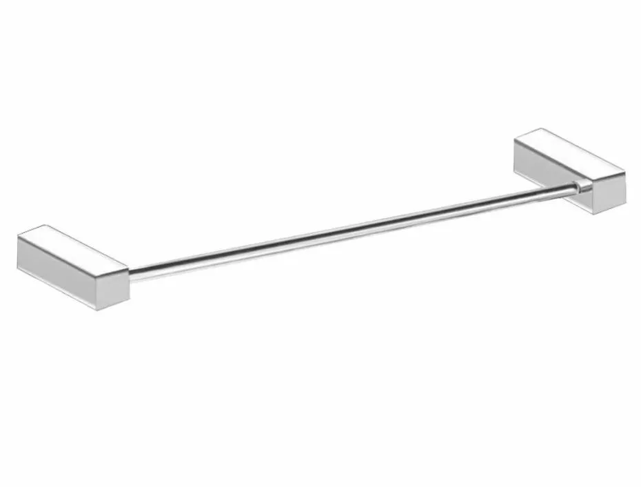 PORTA TOALHA BANHO SIMPLES QUADRADO CROMADO -