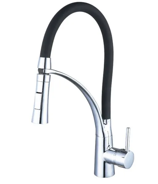 TORNEIRA MONOCOMANDO COZINHA GOURMET PRETA FLEX REF: KITP 125