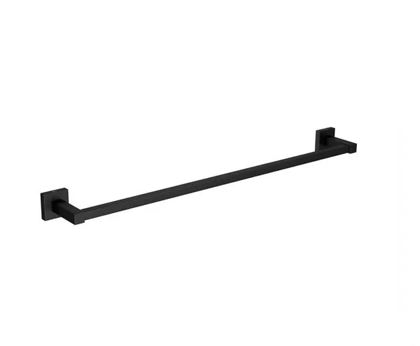 PORTA TOALHA BANHO QUADRADO BLACK 57 X 7CM - ULTRA METAIS