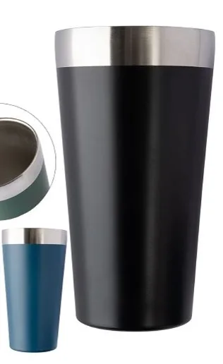 COPO CERVEJA 500ML AÇO INOX  Preto