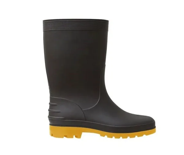 BOTA PVC PRETA / AMARELO S/F CANO MEDIO N.37 - GRENDENE