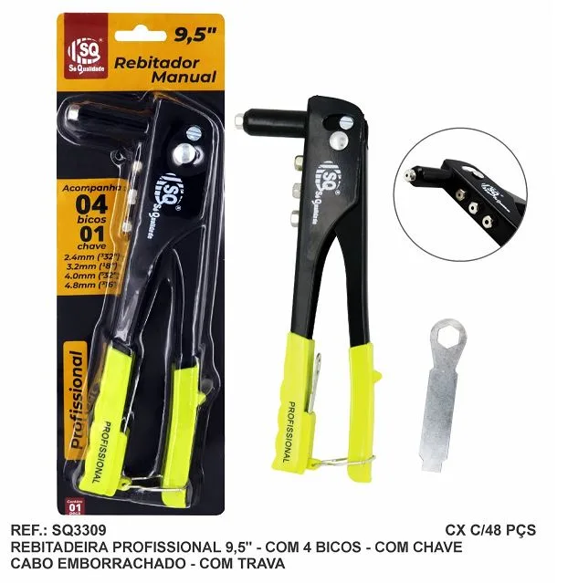 ALICATE REBITADOR 9,5" C/ 4 BICOS - SQ