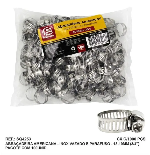 ABRAC. ROSCA S.F (1/2'' A 3/4'') 13 A 19 C/ 100 UN ( 9MM ) - SQ