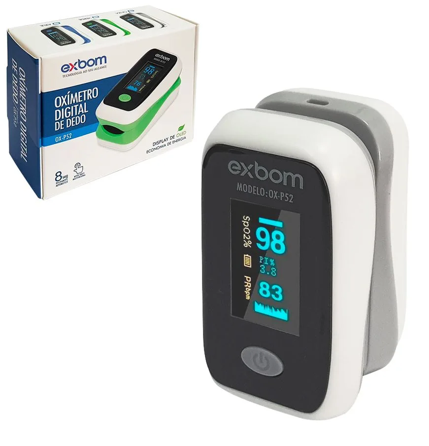 OXIMETRO C/ TELA LED SPO2 E CARDIACA - EXBOM