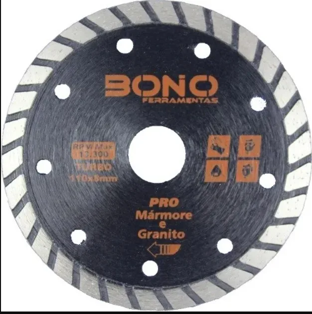 DISCO DIAMANTADO TURBO 7'' OURO ( PRETO ) - BONO