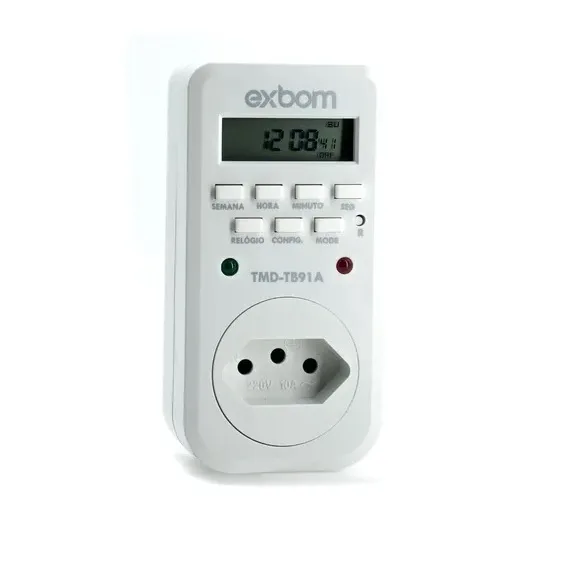 TIMER DIGITAL BIVOLT VISOR LCD 8 PROGRAMAÇOES - EXBOM