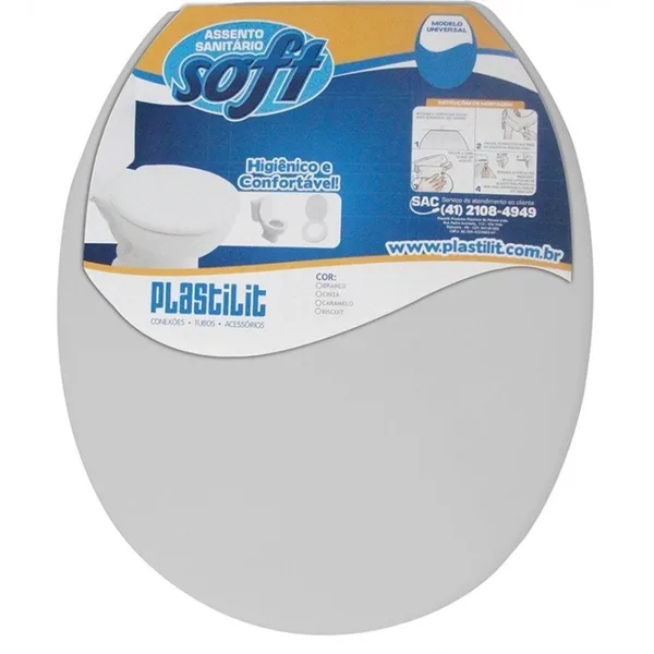 ASSENTO SOFT CINZA ESCURO - PLASTILIT