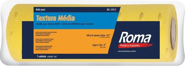 ROLO TEXTURA MEDIA 23CM S/ CABO - PINCEIS ROMA