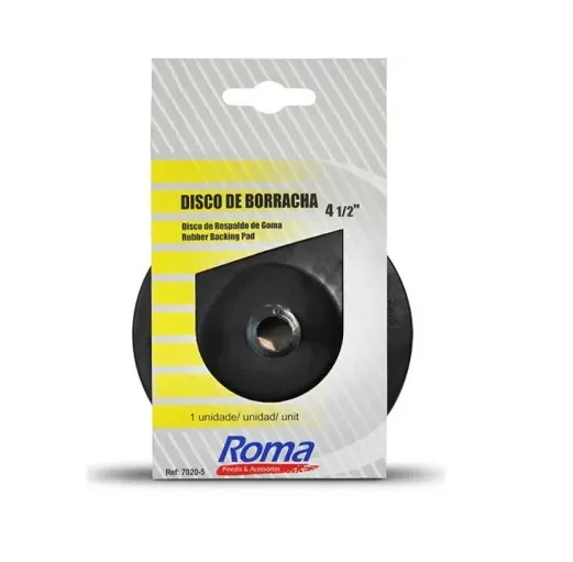DISCO BORRACHA C/ VELCRO 4.1/2'' (115MM) - PINCEIS ROMA