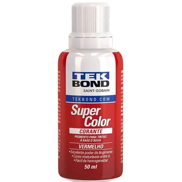 CORANTE VERMELHO 50ML - TEKBOND