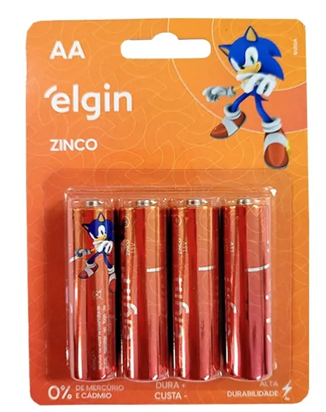 PILHA AA ZINCO-CARVAO BLISTER C/ 4 PC - ELGIN