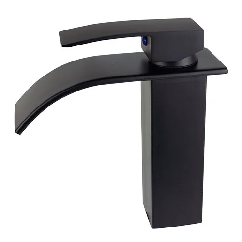TORNEIRA CASCATA BAIXA MISTURADOR AGUA QUENTE E FRIA PRETO