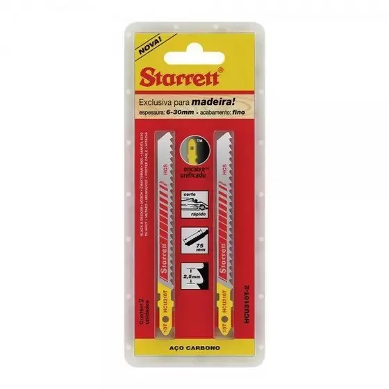 JG. LAMINA P/ SERRA TICO-TICO CARBONO 75MM 10D RET. AFIL. C/ 2 PC - STARRETT