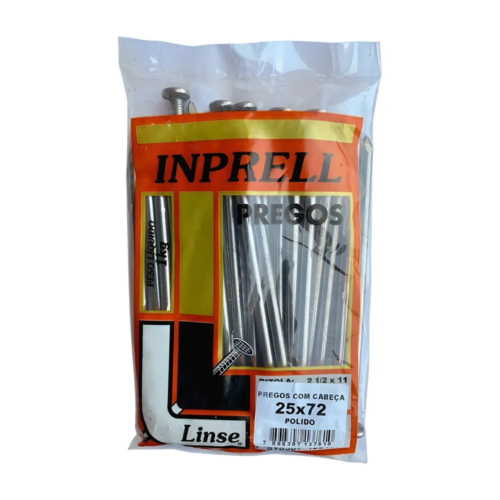 PREGO C/ CABEÇA 1KG 25X72 - INPRELL