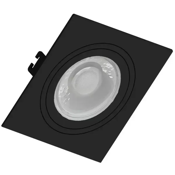 SPOT DICROICA LED SMD PRETO QUADRADO 5W 6500K