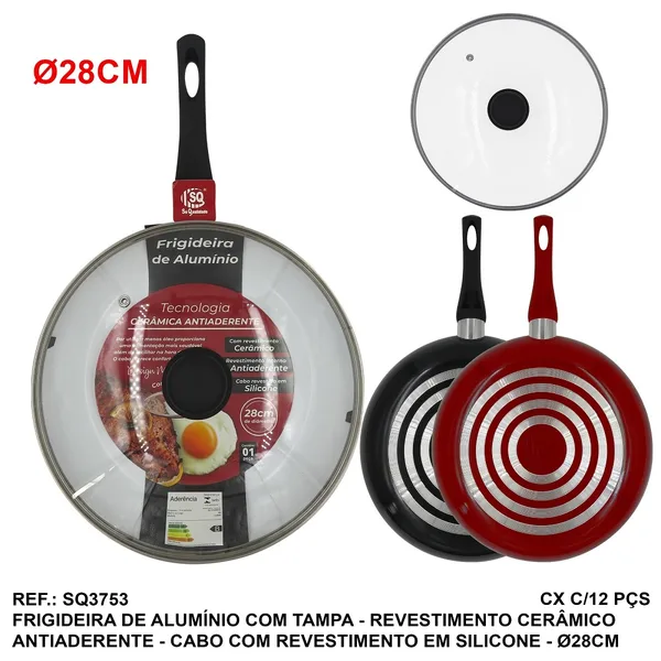 FRIGIDEIRA C/ TAMPA REVESTIMENTO CERAMICO 28 CM  - SQ